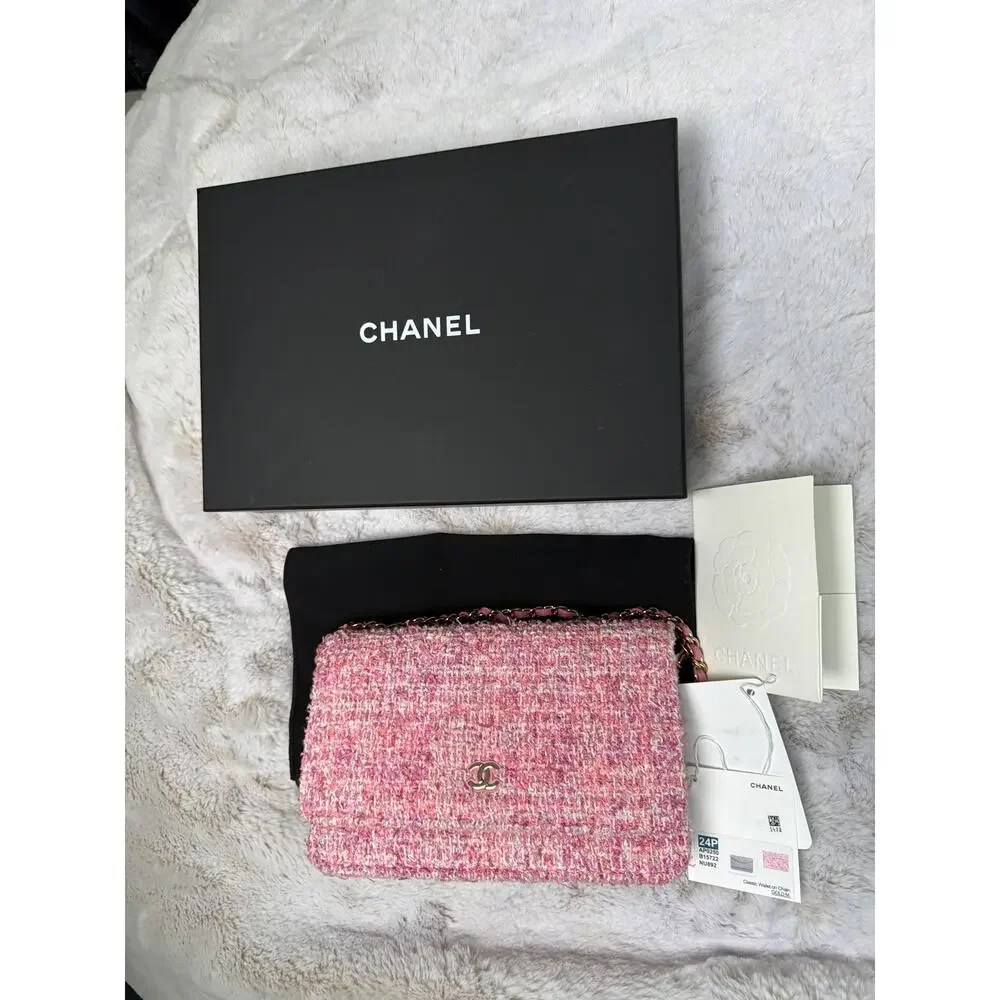 CHANEL Tweed Wallet On Chain Bag